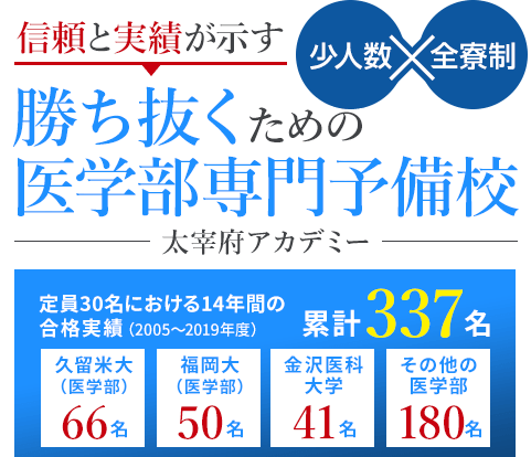 勝ち抜くための医学部専門予備校 太宰府アカデミー
